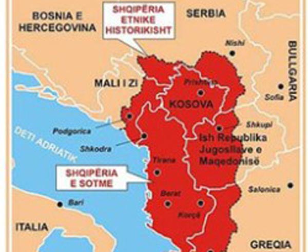 albanija mapa