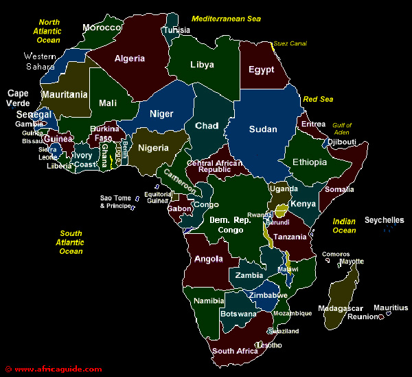 afrika mapa