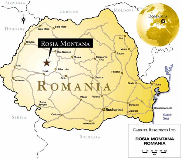 rosia montana mapa
