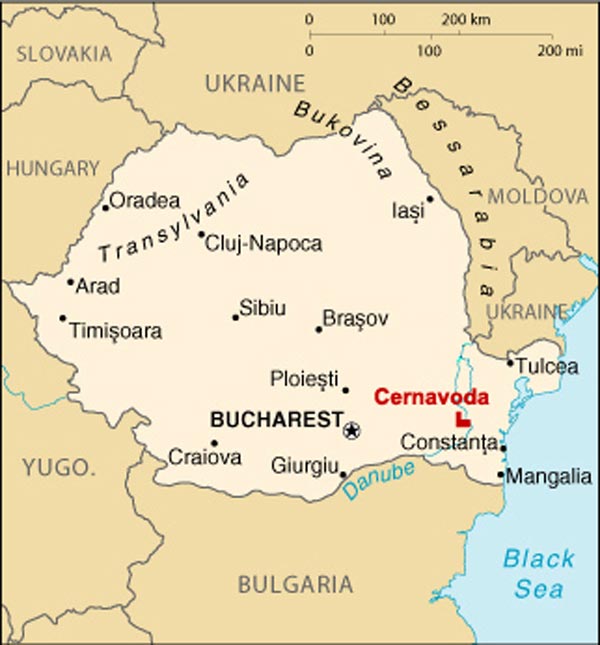 cernavoda map