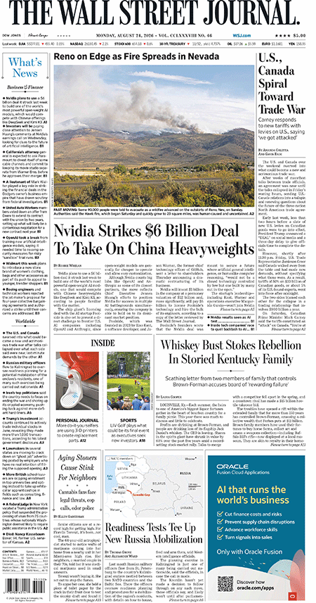 wall street journal 24 08 s