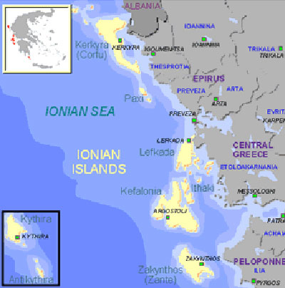 krf mapa grcke BalkanMagazin :: JONSKA OSTRVA – KRF (1) krf mapa grcke